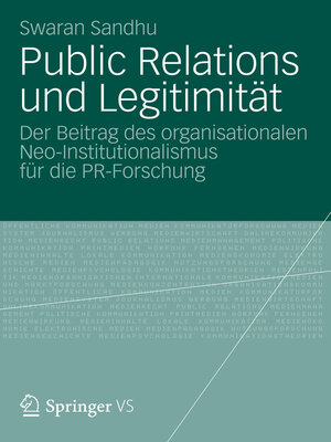 cover image of Public Relations und Legitimität